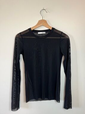 Wilfred Free Aritzia | Mesh Top | Size S | Black | Sheer | Y2K | Indiesleaze